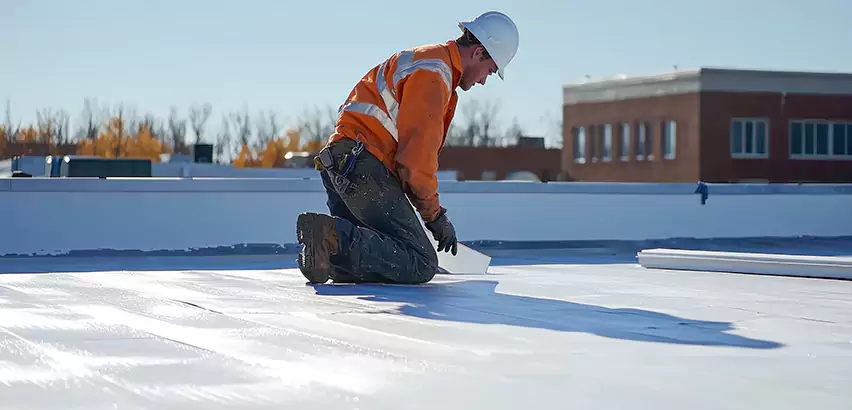 Flat Roof Drain Installation in Berwyn